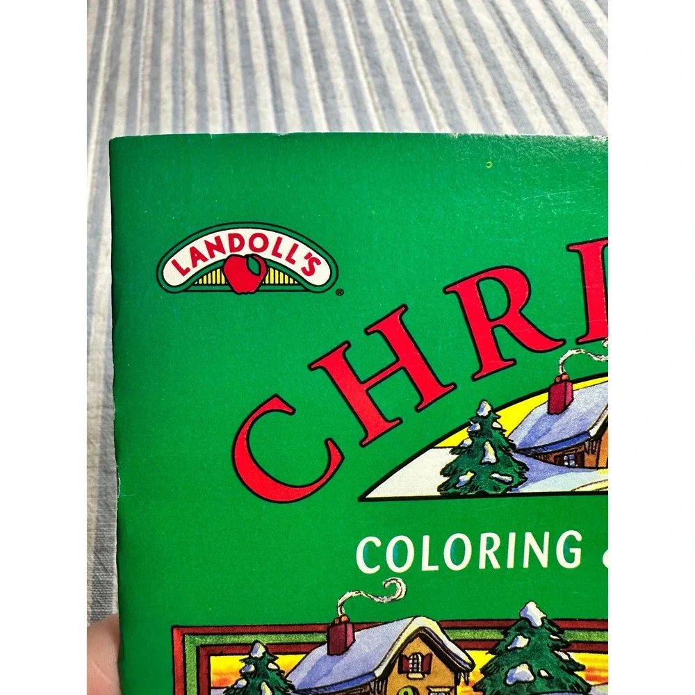 Vintage 1995 Landoll's Christmas Coloring‎ and Activity Book Santa Elves Unused
